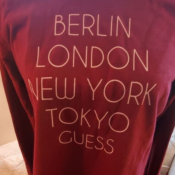 Guess Maroon Open Back Sweatshirt - Picture 3 of 3